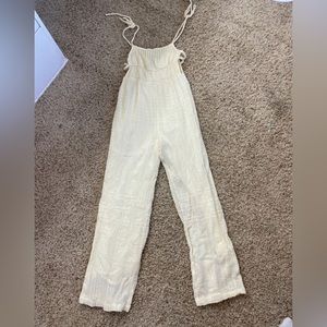 Urban outfitters yellow tie jumpsuit